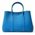 HERMES エルメス ガーデンパーティー 30 TPM ネゴンタ ブルーザンジバル シルバー金具