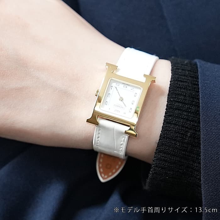 中古)HERMES エルメス Hウォッチ スモール W055232WW00（HH1.201e