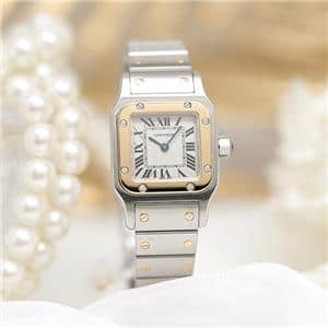 カルティエ　CARTIER サントスガルベSM　 12ミリ2コマ カルティエ CARTIER サントスガルベSM 12ミリ2コマ 中古)CARTIER