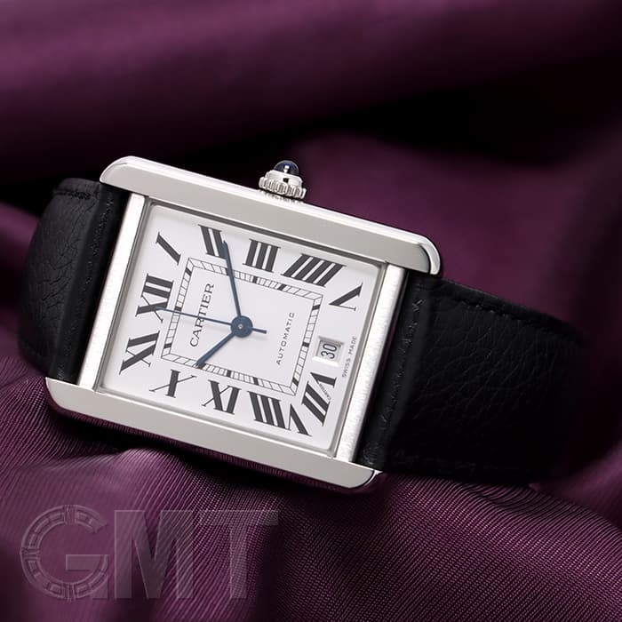 中古)CARTIER カルティエ タンク ソロ XL シルバー SS/革 W5200027 ...