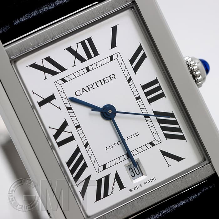 中古)CARTIER カルティエ タンク ソロ XL シルバー SS/革 W5200027
