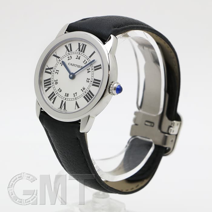 カルティエ ロンドソロSM 29mm WSRN0019 レディース 腕時計【Aランク】【中古】 新品)CARTIER カルティエ ロンドソロ SM WSRN0019 カーフストラップ