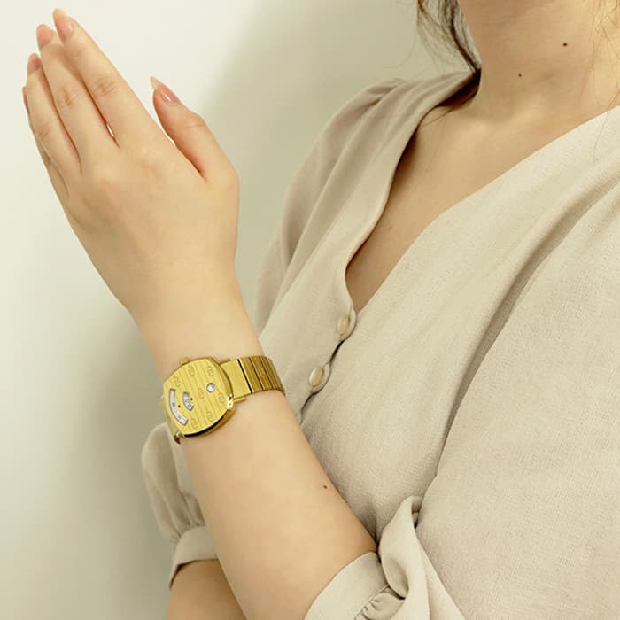 新品)GUCCI グッチ グリップ 35mm YA157403 ゴールド（商品ID