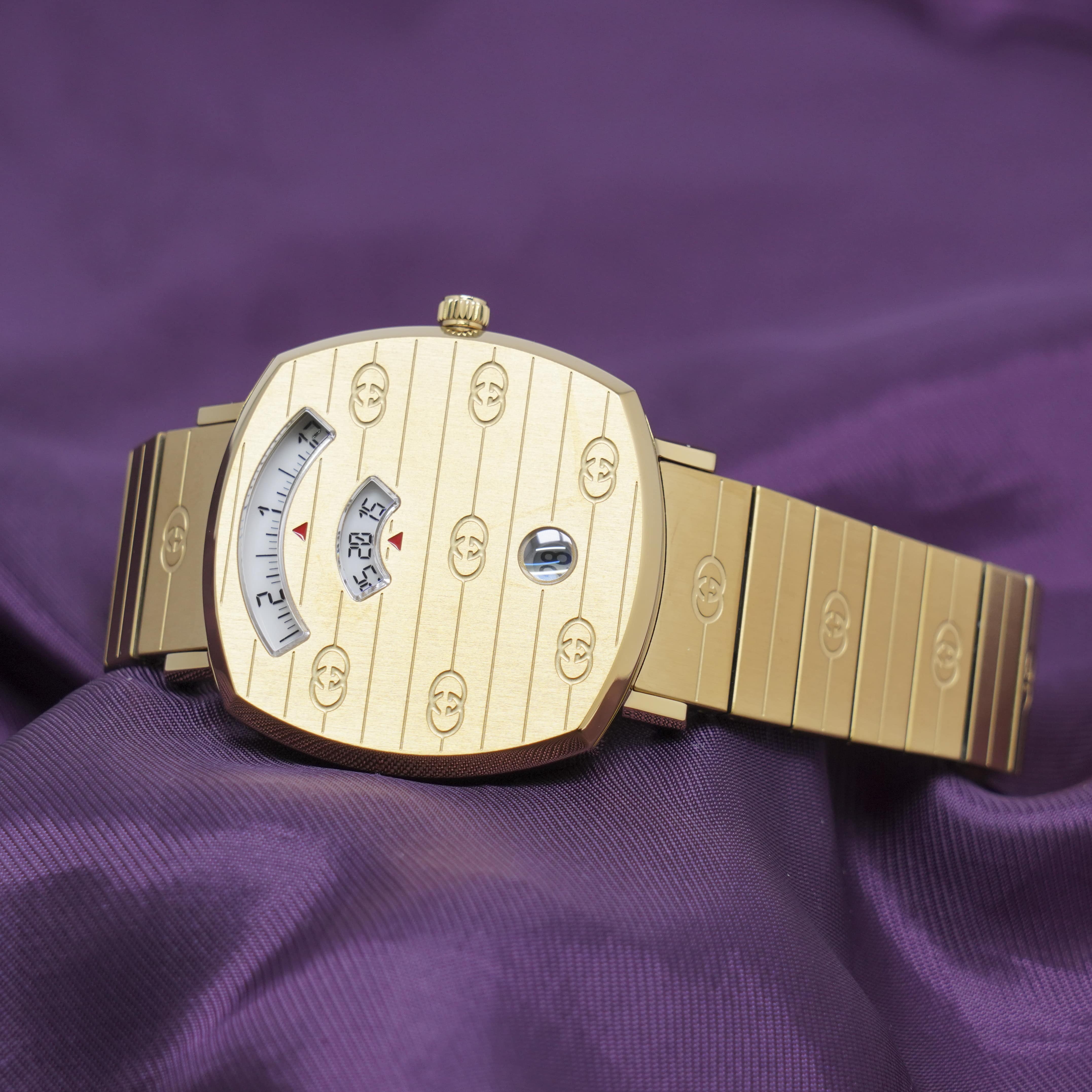 新品)GUCCI グッチ グリップ 35mm YA157403 ゴールド（商品ID
