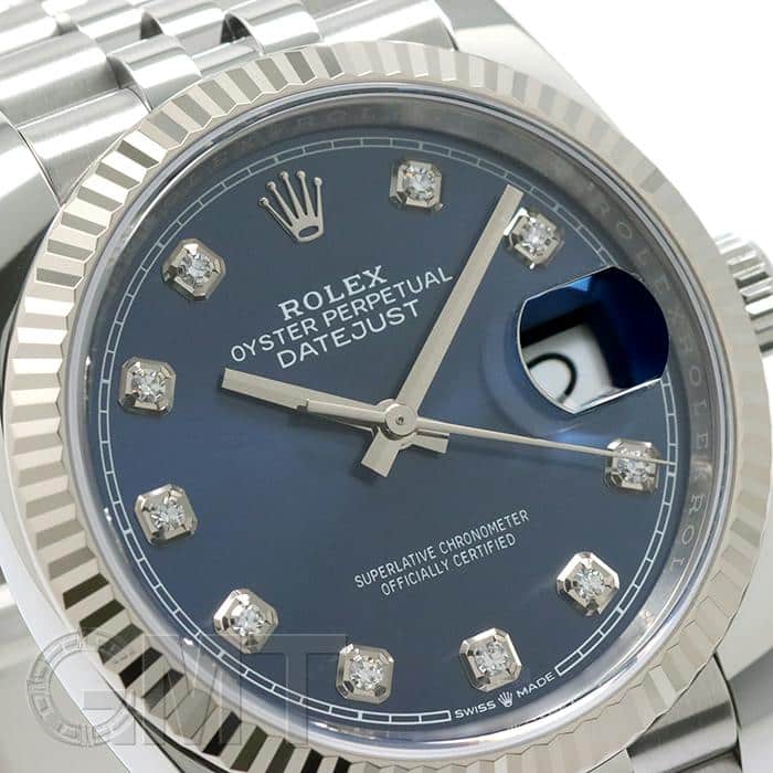中古)ROLEX ロレックス デイトジャスト 36 126234G ブルー 10Pダイヤ