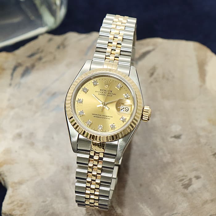 中古)ROLEX ロレックス デイトジャスト 69173G シャンパン（商品ID