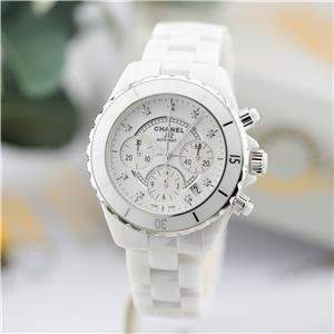 中古)CHANEL シャネル J12 クロノグラフ H2009 ホワイトセラミック 9P 