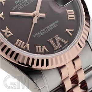 ROLEX ロレックス デイトジャスト 178271 ブラウン VIダイヤ ローマ メイン