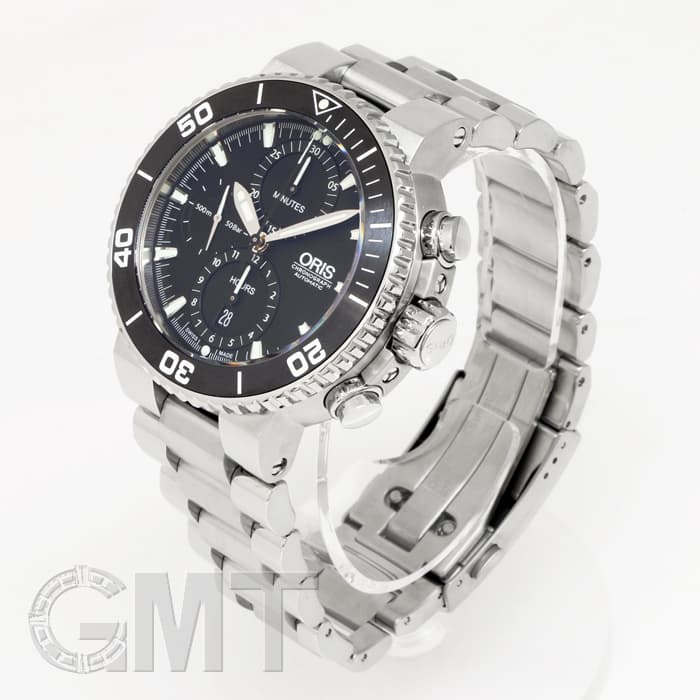 新品)ORIS オリス アクイス クロノグラフ ブラック 774 7655 4154M