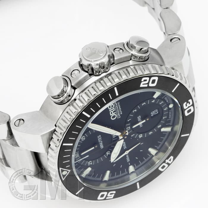 新品)ORIS オリス アクイス クロノグラフ ブラック 774 7655 4154M