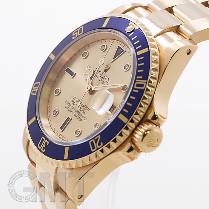 ロレックス　サブマリーナデイト 中古)ROLEX ロレックス サブマリーナー デイト 16618SG シャンパン N番