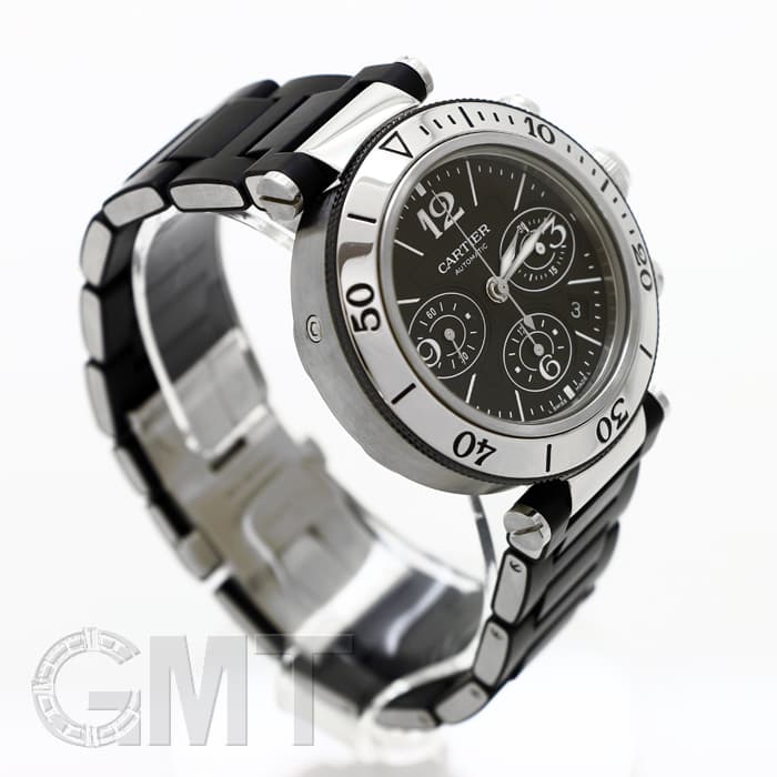 中古)CARTIER カルティエ パシャ シータイマー クロノグラフ ラバー