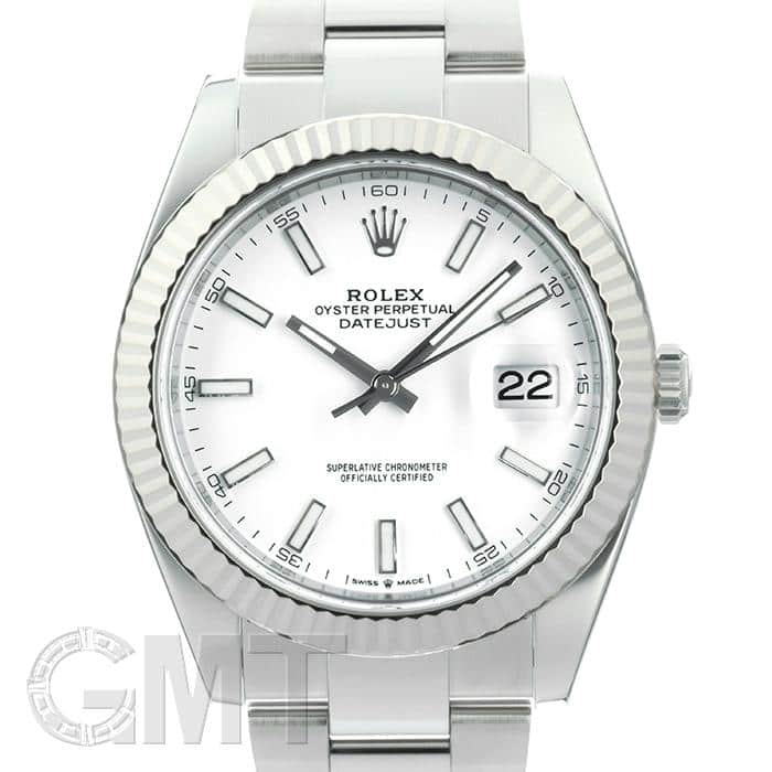 中古)ROLEX ロレックス デイトジャスト 41 126334 ホワイト オイスター 