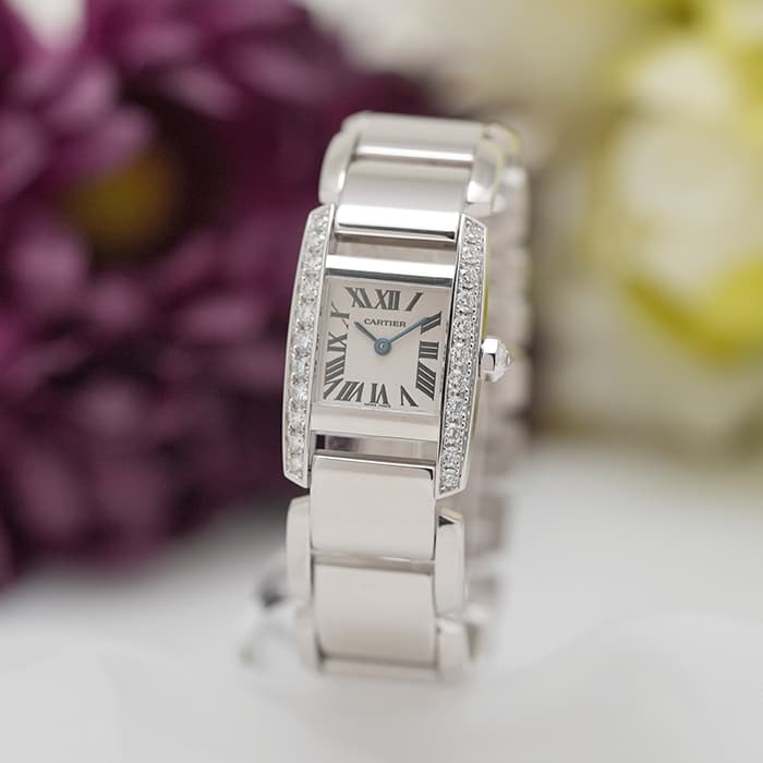 中古)CARTIER カルティエ タンキッシム MM WE70039H ホワイトゴールド