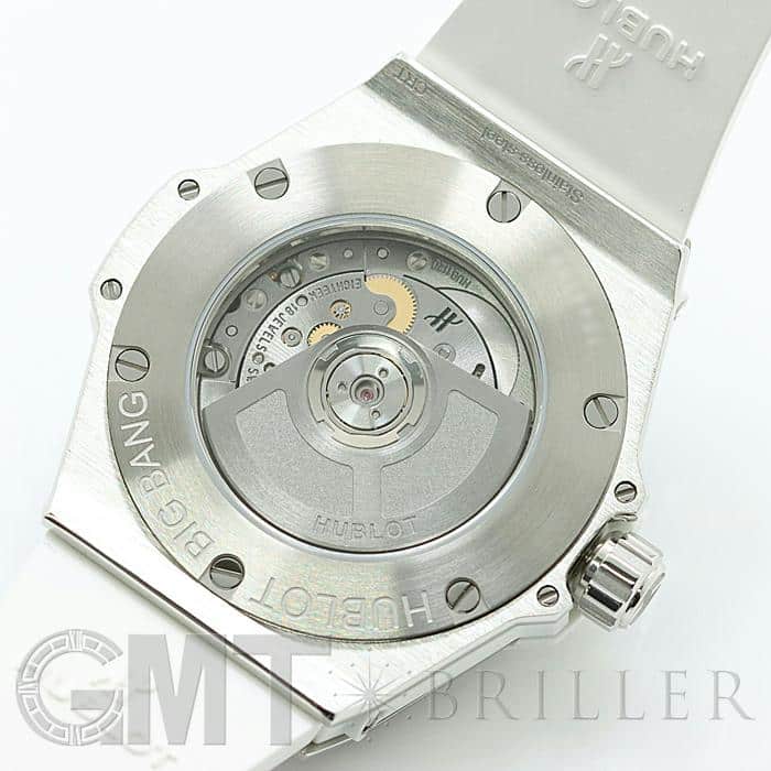 電池交換済 HUBLOT ウブロ ビッグバン スチールホワイト ダイヤモンド 純正ダイヤベゼル 361.SE.2010.RW.1104 白 ホワイト SS ステンレス 純正ラバーベルト 純正尾錠 ユニセックス メンズ レディース クォーツ【6ヶ月保証】【腕時計】【中古】 20197688_5.jpg
