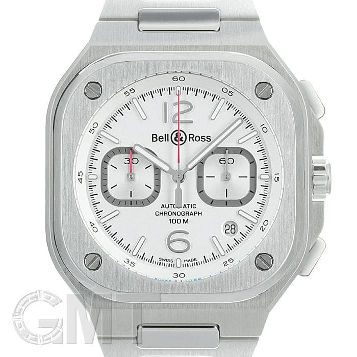 新品)BELL & ROSS ベル&ロス BR 05 CHRONO WHITE HAWK BR05C-SI-ST/SST