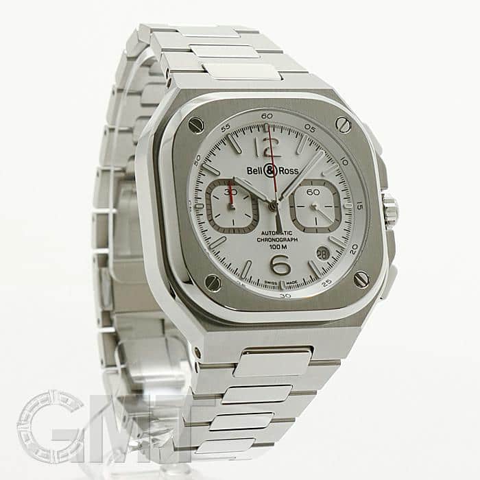 新品)BELL & ROSS ベル&ロス BR 05 CHRONO WHITE HAWK BR05C-SI-ST/SST