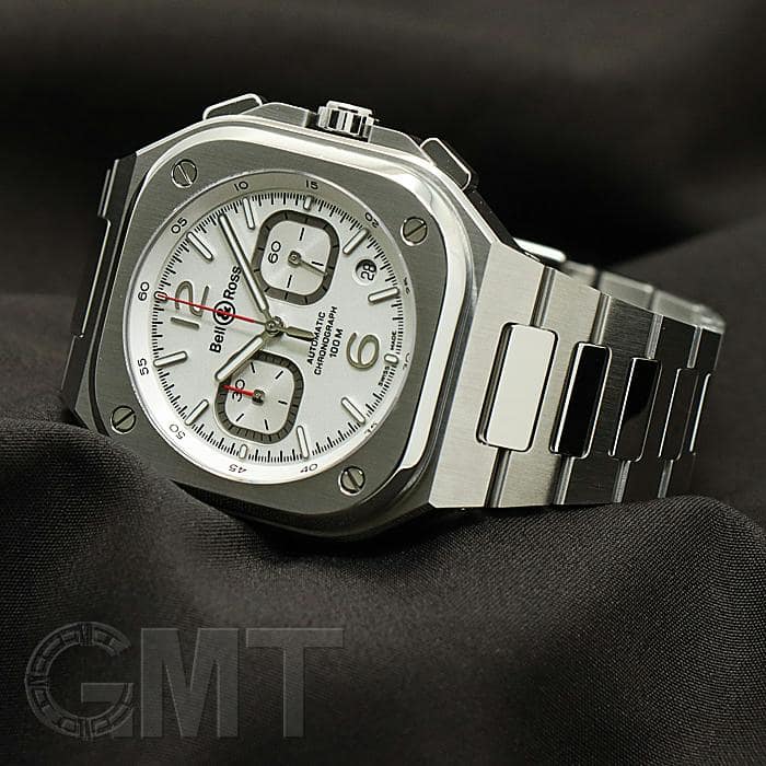 新品)BELL & ROSS ベル&ロス BR 05 CHRONO WHITE HAWK BR05C-SI-ST/SST