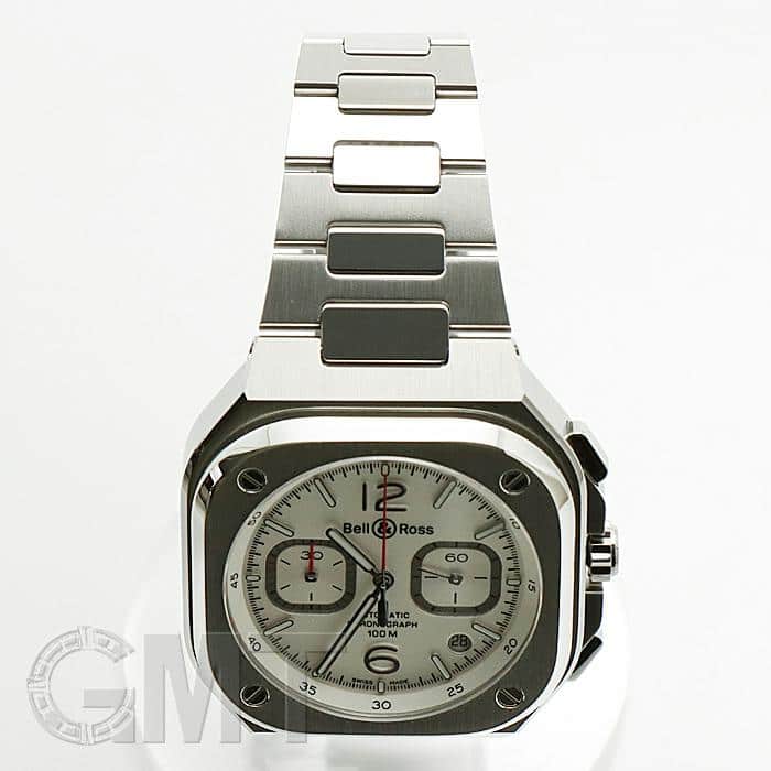 新品)BELL & ROSS ベル&ロス BR 05 CHRONO WHITE HAWK BR05C-SI-ST/SST