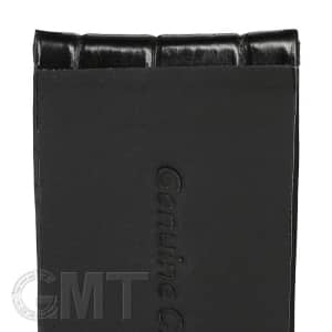 ウォッチアクセサリー 革バンド 【GMTオリジナル ストラップ】パネライ ルミノール用 クロコダイル サイズ24ｍｍ-22ｍｍ　ブラック 生成りステッチ メイン