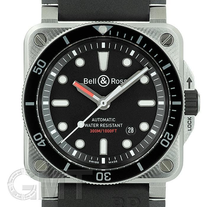 新品)BELL & ROSS ベル&ロス BR 03-92 ダイバー BR0392-D-BL-ST/SRB