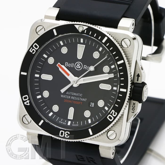 新品)BELL & ROSS ベル&ロス BR 03-92 ダイバー BR0392-D-BL-ST/SRB