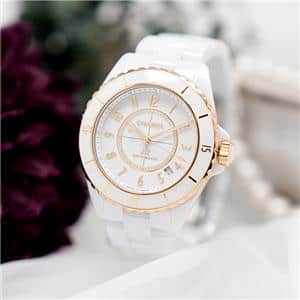 CHANEL シャネル J12 キャリバー 12.1, 38MM ホワイトセラミック イエローゴールド H9540 メイン