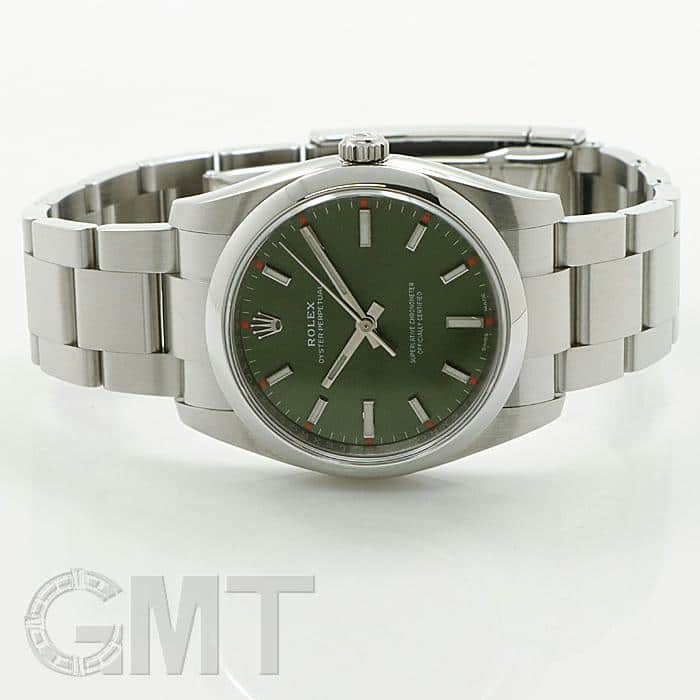 中古)ROLEX ロレックス オイスターパーペチュアル 34 114200 オリーブ