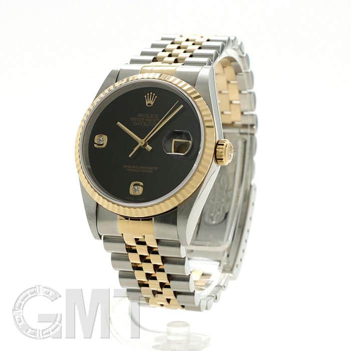 ROLEX デイトジャスト 36mm コンビ 中古)ROLEX ロレックス デイトジャスト 36mm 16233 2BR オニキス