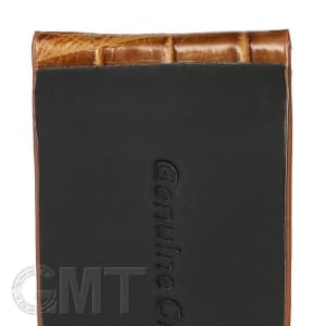 ウォッチアクセサリー 革バンド 【GMTオリジナル ストラップ】パネライ ルミノール用 クロコダイル サイズ24ｍｍ-22ｍｍ　ブラウン 生成りステッチ メイン