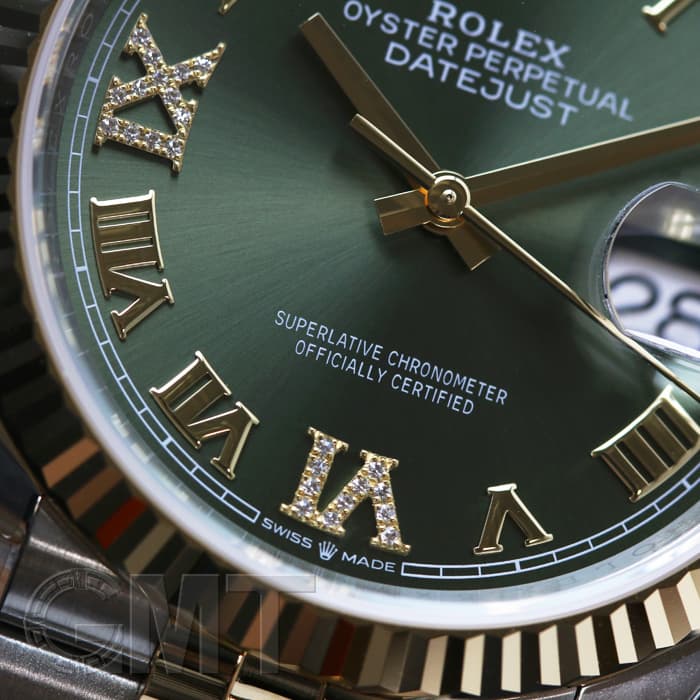 新品)ROLEX ロレックス デイトジャスト 126233 グリーンローマ 69