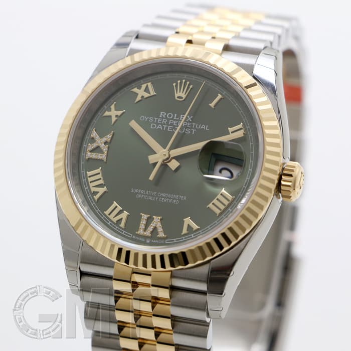 新品)ROLEX ロレックス デイトジャスト 126233 グリーンローマ 69