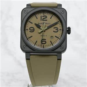 ベル&ロス　Bell &Ross BR-03 自動巻き　美品 新品)BELL & ROSS ベル&ロス BR 03 ミリタリー セラミック BR03A