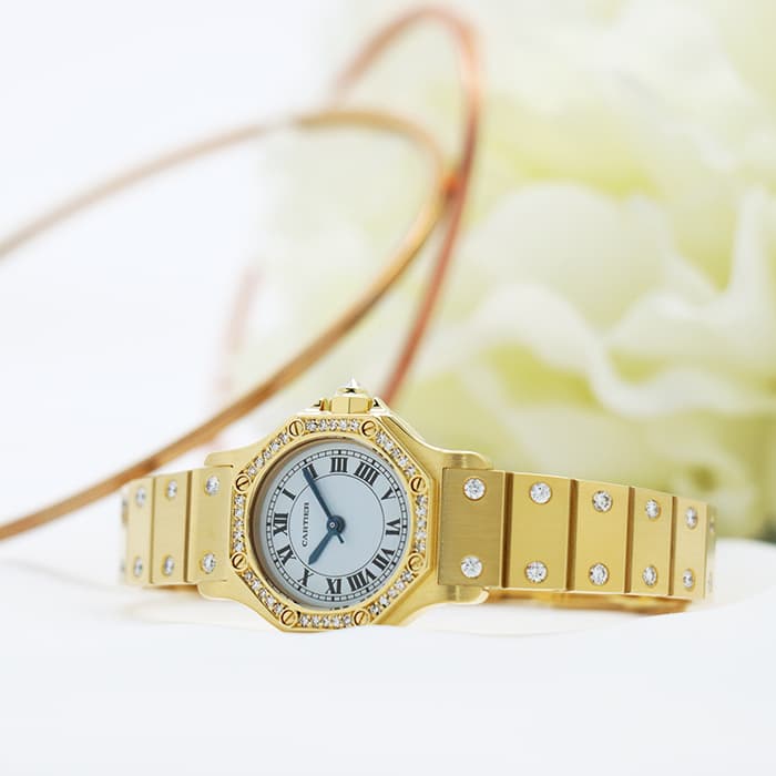 中古)CARTIER カルティエ サントス オクタゴン イエローゴールド