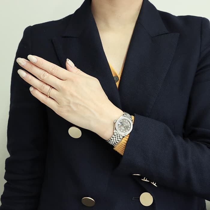 未使用)ROLEX ロレックス デイトジャスト 28 279384RBR グレー 未使用)ROLEX ロレックス デイトジャスト 28 279384RBR グレー