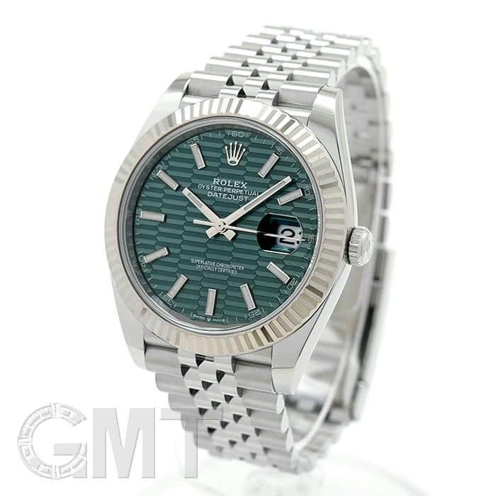 中古)ROLEX ロレックス デイトジャスト 41 126334 ミントグリーン