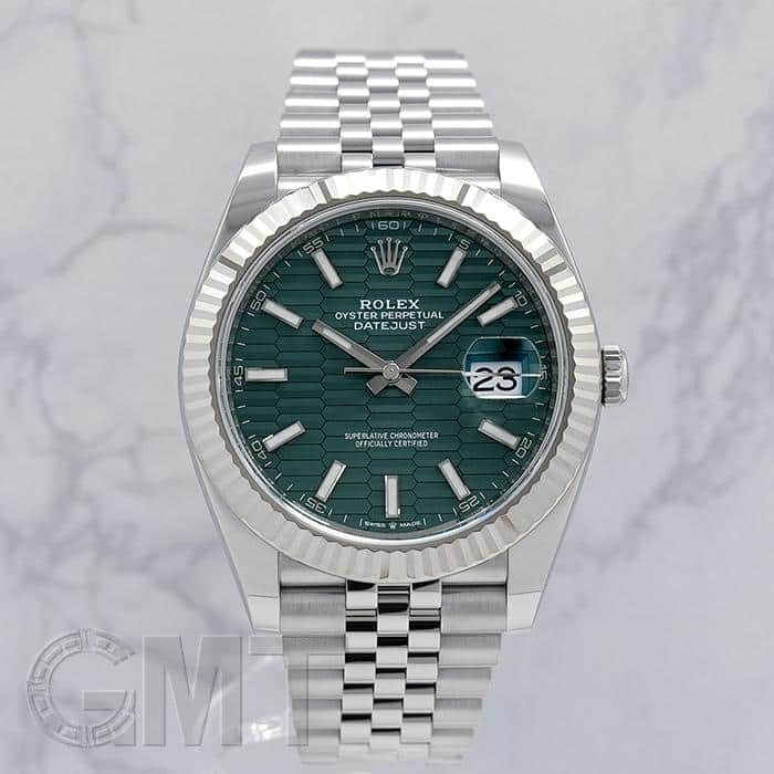 中古)ROLEX ロレックス デイトジャスト 41 126334 ミントグリーン