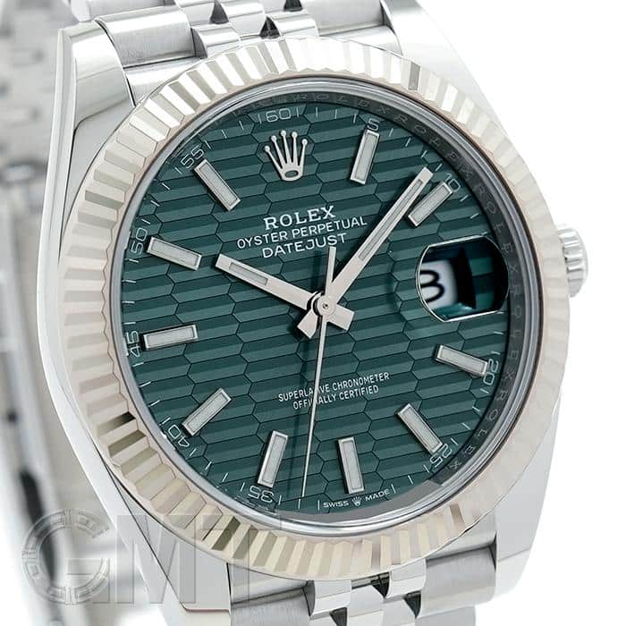 中古)ROLEX ロレックス デイトジャスト 41 126334 ミントグリーン