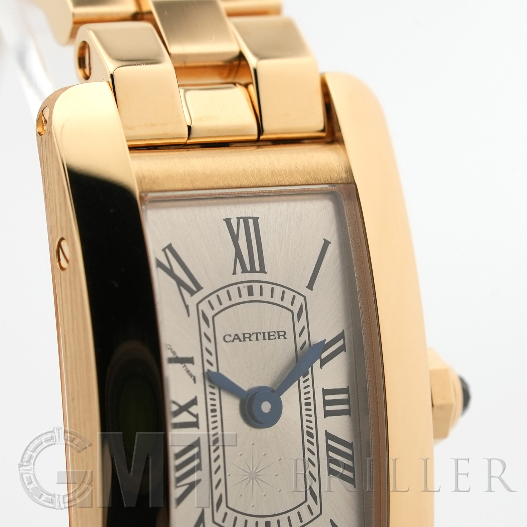【美品】カルティエ　ベルト　タンクドゥカルティエ　ゴールド 新品)CARTIER カルティエ タンク アメリカン ウォッチ ミニモデル