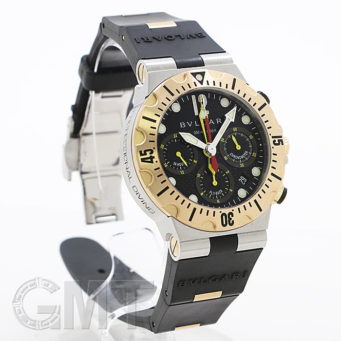 BVLGARI クロノグラフ　プロフェッショナルスクーバ　フライバック 中古)BVLGARI ブルガリ ディアゴノ スクーバ 40mm フライバッククロノ