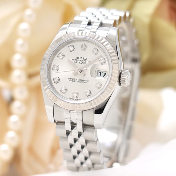 中古)ROLEX ロレックス デイトジャスト 26 179174G シルバー（商品ID