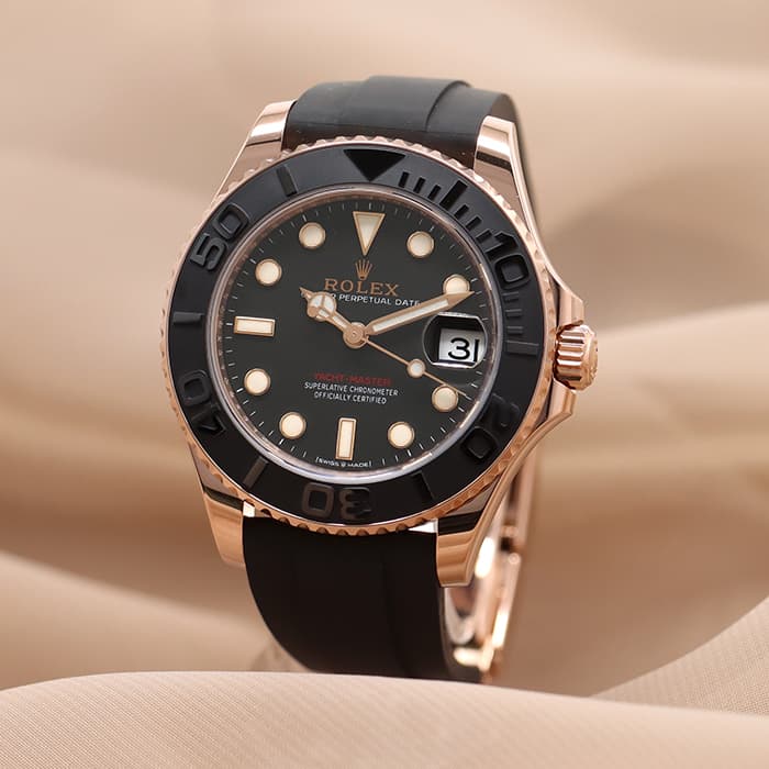けい出品 中古)ROLEX ロレックス ヨットマスター 37 268655 ブラック