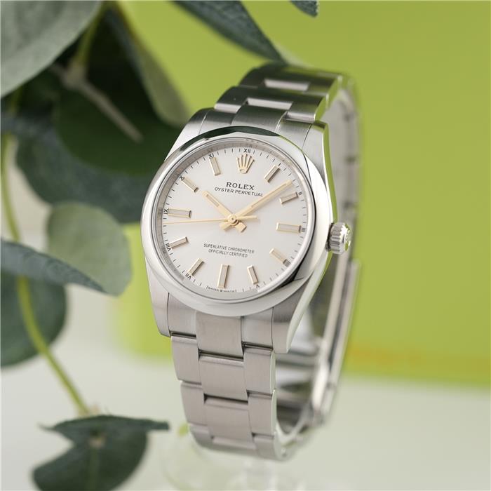 中古)ROLEX ロレックス オイスターパーペチュアル 34 124200 シルバー