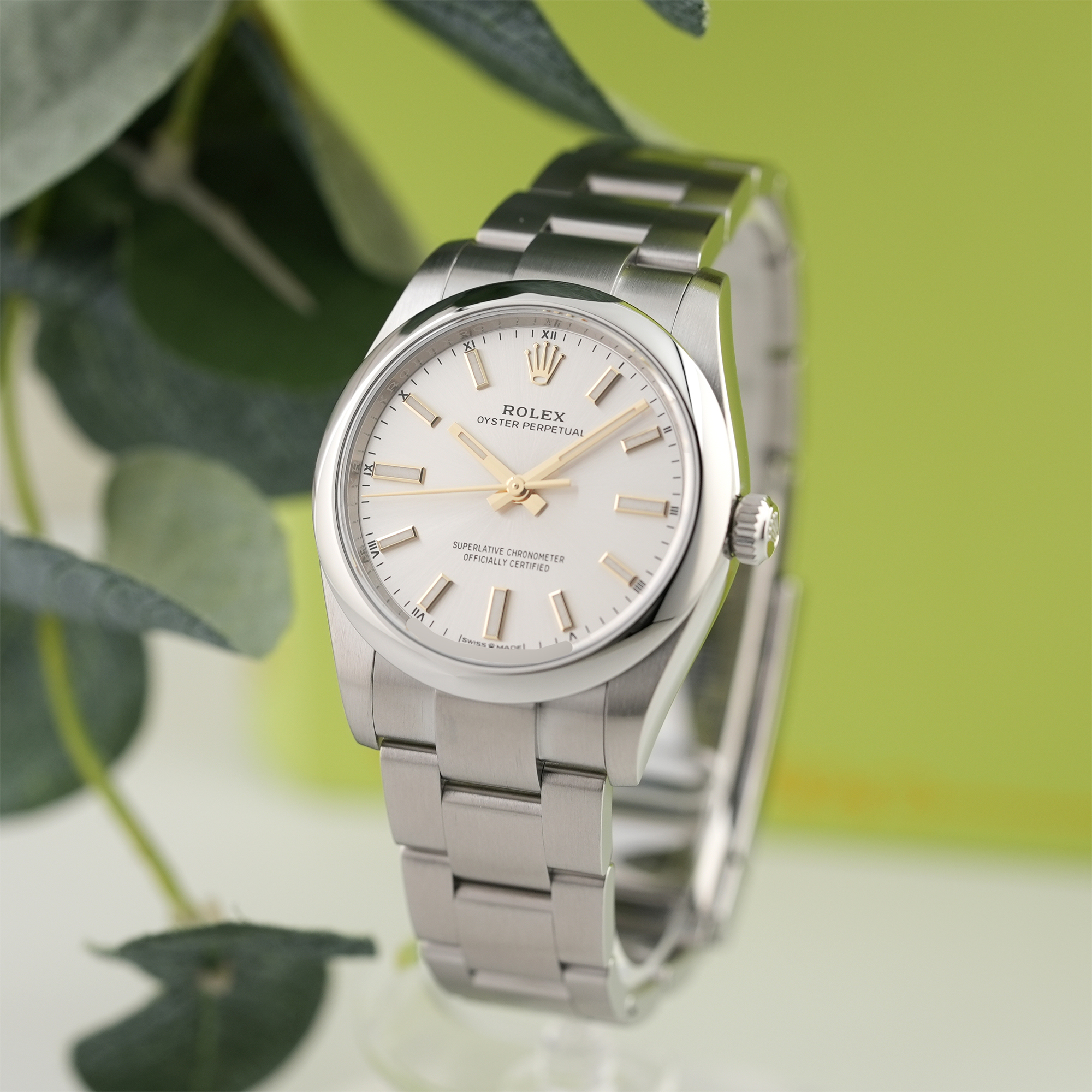 中古)ROLEX ロレックス オイスターパーペチュアル 34 124200 シルバー