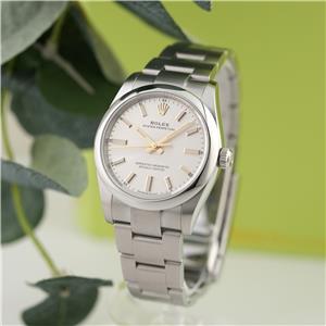 超高級エクスキュートシルバー 中古)ROLEX ロレックス オイスターパーペチュアル 34 124200 シルバー