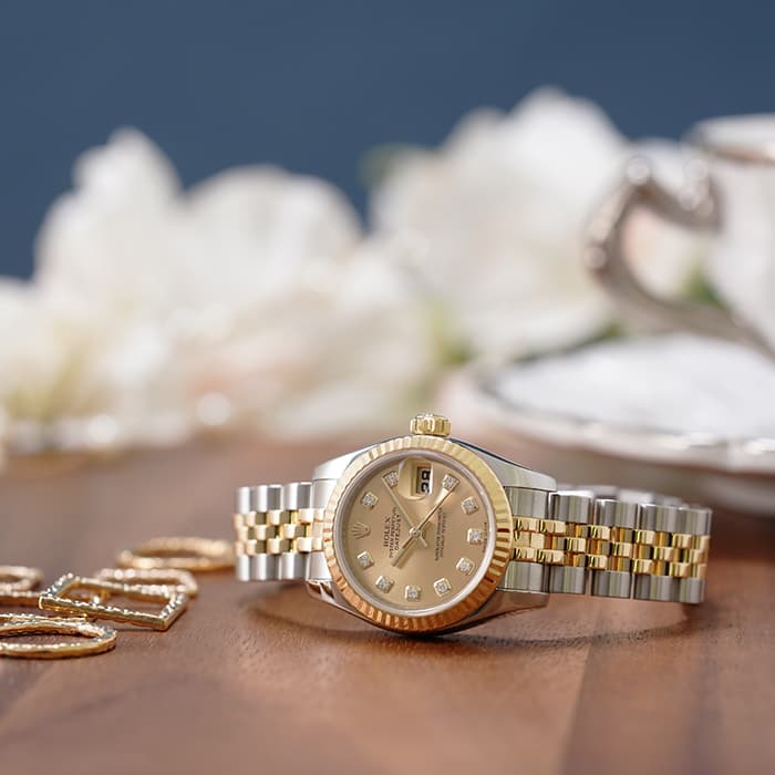 中古)ROLEX ロレックス デイトジャスト 179173G シャンパン（商品ID