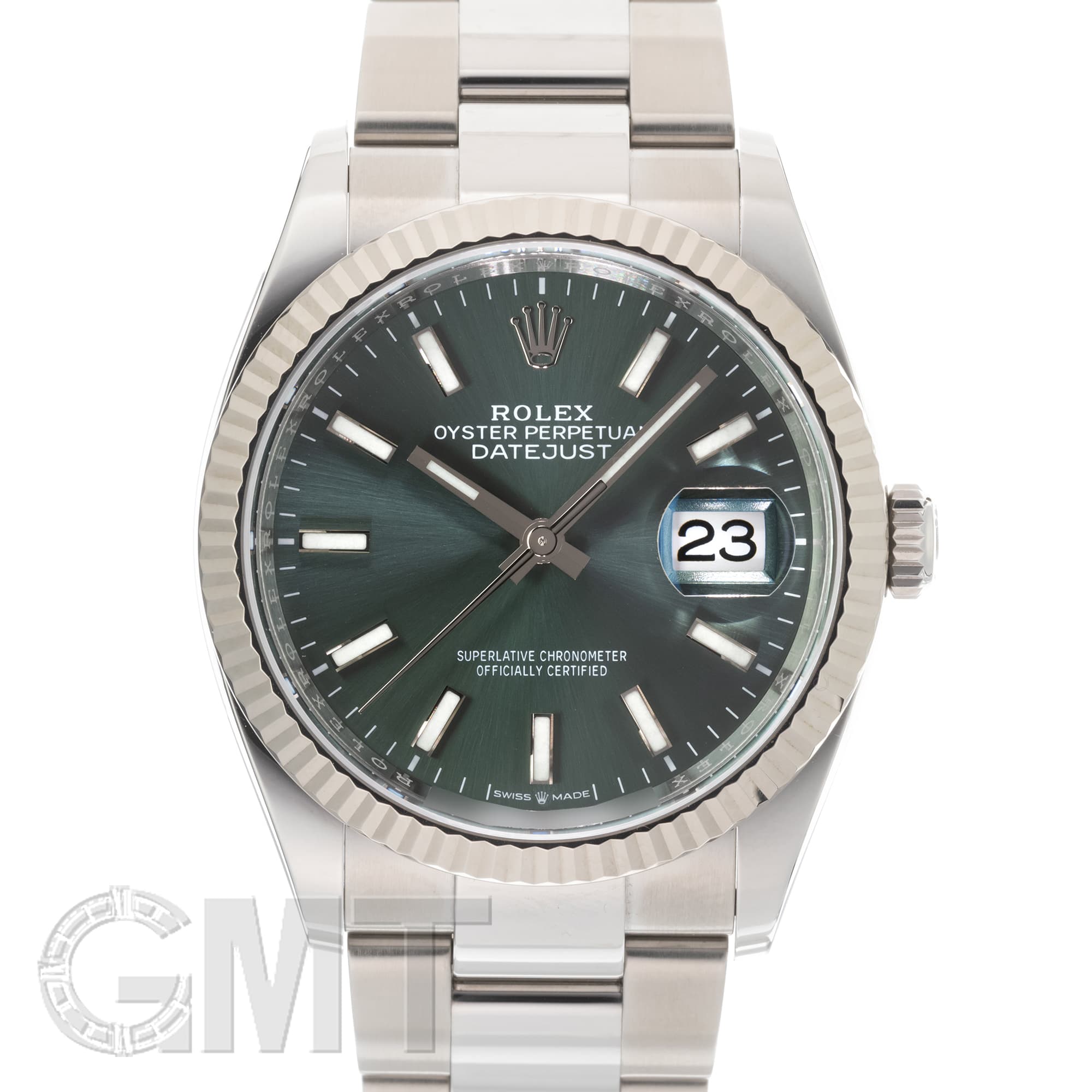 中古)ROLEX ロレックス デイトジャスト 36 126234 ミントグリーン 