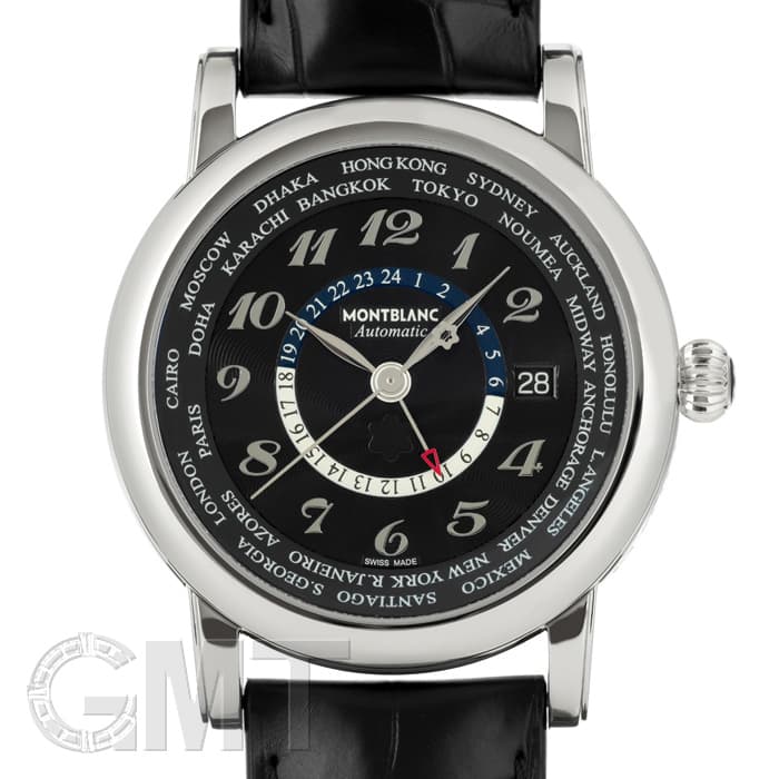 希少 【MONTBLANC】モンブラン スターワールドタイム GMT 自動巻き 新品)MONTBLANC モンブラン スター ワールドタイム GMT ブラック
