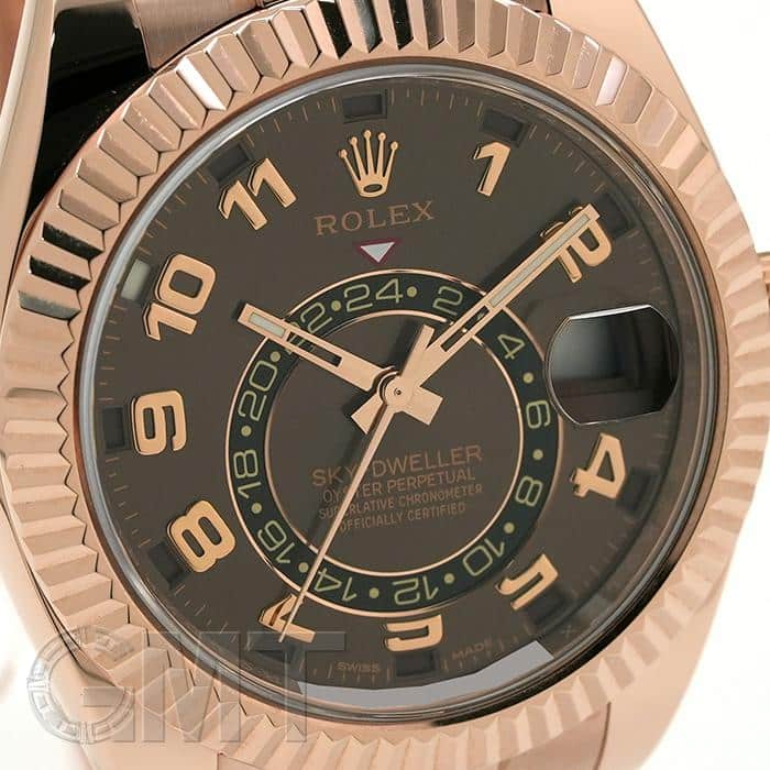 中古)ROLEX ロレックス スカイドゥエラー 326935 ブラウン アラビア