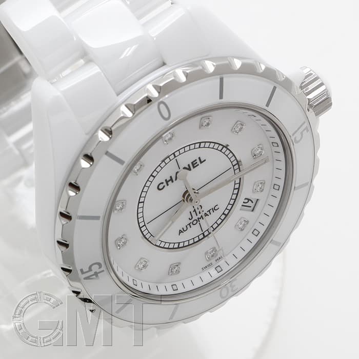 中古)CHANEL シャネル J12 H1629 ホワイトセラミック 12Pダイヤ 38mm